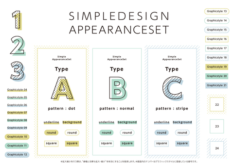 Simple appearance set Simple appearance set