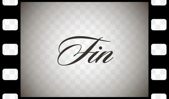 Retro movie end mark Fin Retro movie end mark Fin