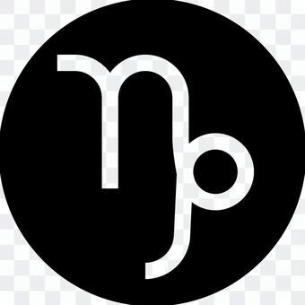 Capricorn mark circle icon Capricorn mark circle icon