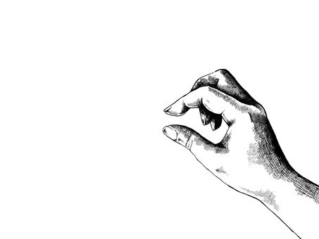 Hand line drawing Illustration - Pinch - Hand line drawing Illustration - Pinch -