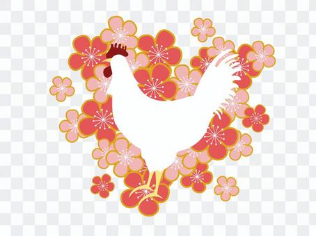 Rooster and plum blossoms Rooster and plum blossoms