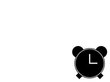 Alarm clock icon: Black: No scale Alarm clock icon: Black: No scale