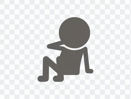 Stick man pictogram _ hips Stick man pictogram _ hips