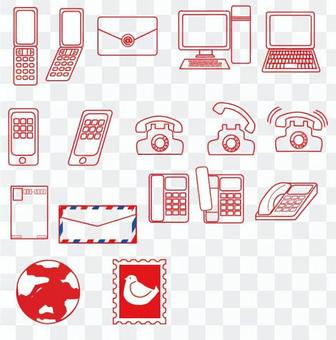 Communication equipment icon set Communication equipment icon set