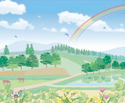 Yamazato landscape Country illustrations Yamazato landscape Country illustrations