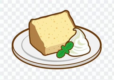 シフォンケーキ カット 線あり シフォンケーキ カット 線あり