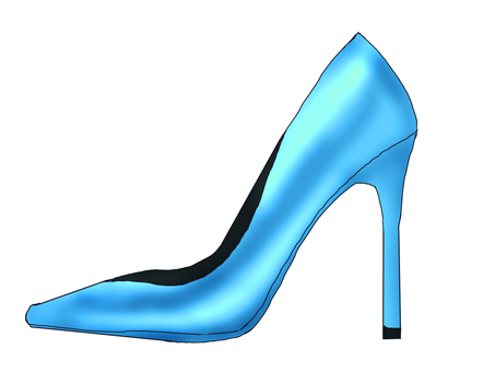 Glossy blue high heels Glossy blue high heels