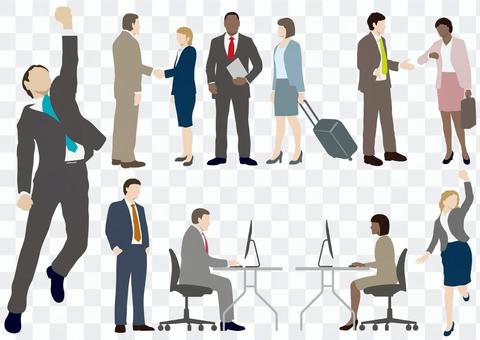 Business people illustration set Business people illustration set
