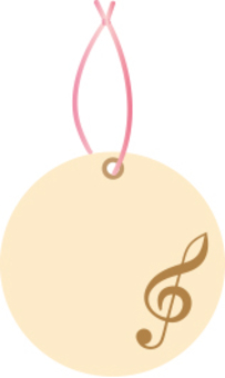 Round labels with clef Round labels with clef