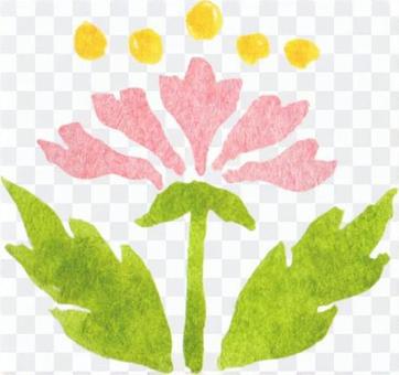 One point illustration of a flower One point illustration of a flower