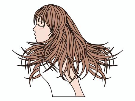 * Female hair which winds up at the end of the year storage * Female hair which winds up at the end of the year storage