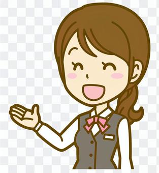 Female employee of uniforms A_ Information 06 BS Female employee of uniforms A_ Information 06 BS