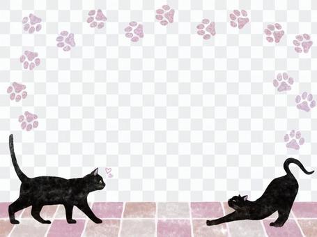 Black cat frame Black cat frame