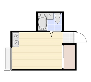 1R Floor plan ② (2D plane character nothing) 1R Floor plan ② (2D plane character nothing)