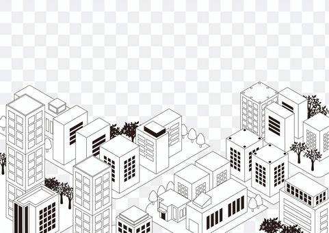 Monochrome city of lines Monochrome city of lines