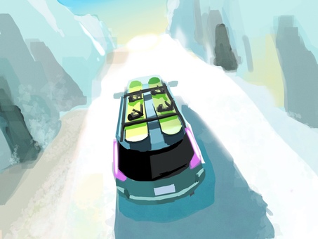 On the way to snowboard On the way to snowboard