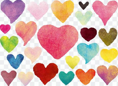 Colored pencils modern heart speech bubble Colored pencils modern heart speech bubble