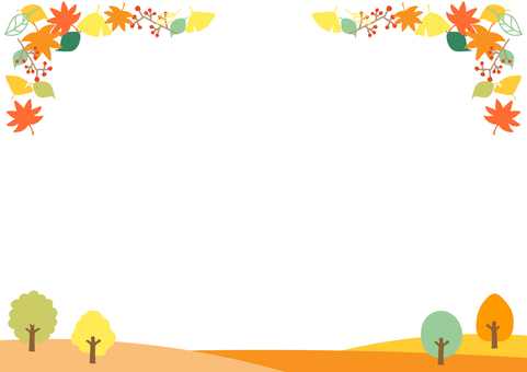 Autumn leaves frame Autumn leaves frame