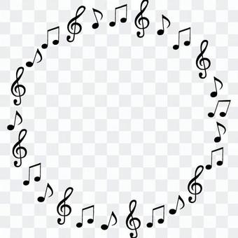 Circular frame of note Circular frame of note