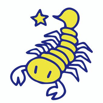 Constellation Scorpio yellow Constellation Scorpio yellow