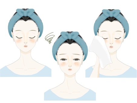 Illustration set of women suffering from beauty Illustration set of women suffering from beauty