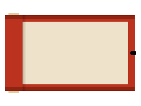 Flat Japanese-style roll frame: red Flat Japanese-style roll frame: red