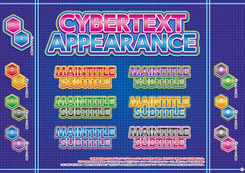 Cyber-like appearance characters Cyber-like appearance characters
