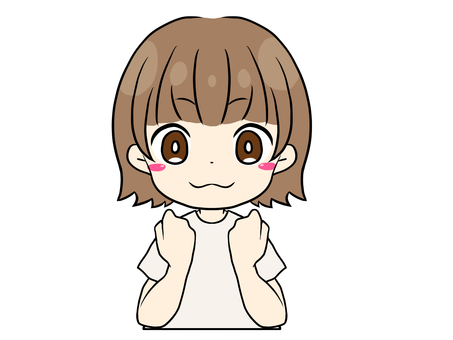 Cheering brown-haired girl cheering Cheering brown-haired girl cheering