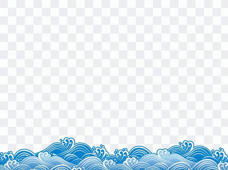 Pop Japanese style wave frame 01 Pop Japanese style wave frame 01