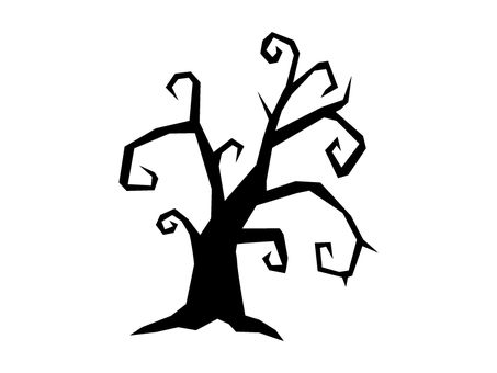 Spooky dead tree silhouette for Halloween Spooky dead tree silhouette for Halloween