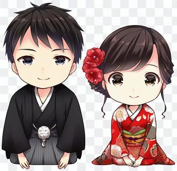 Kimono man and woman (bow) Kimono man and woman (bow)