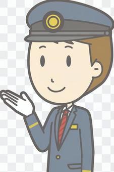 Station man male a - guidance left diagonal - bust Station man male a - guidance left diagonal - bust