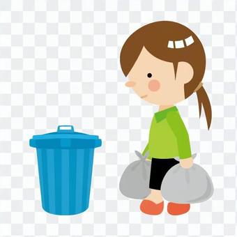 Dumping garbage Dumping garbage