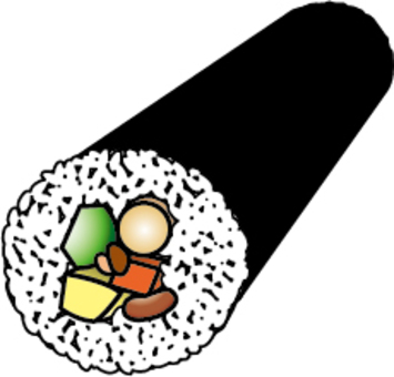 Uncooked sushi Uncooked sushi