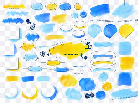 Watercolor layout_Marine summer Watercolor layout_Marine summer