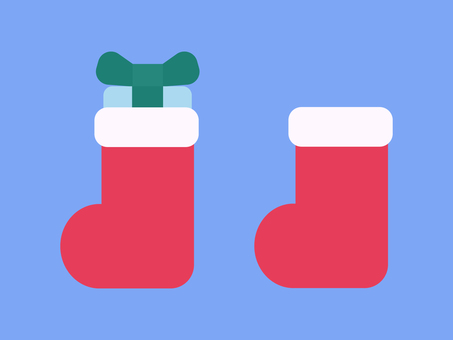 Simple and cute Santa boots illustration Simple and cute Santa boots illustration