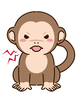 Angry and menacing monkey Angry and menacing monkey