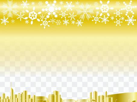 Snow and gold city Snow and gold city