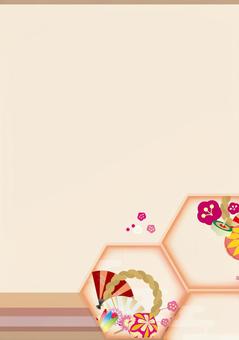 Japanese style illustration with background 2 Japanese style illustration with background 2