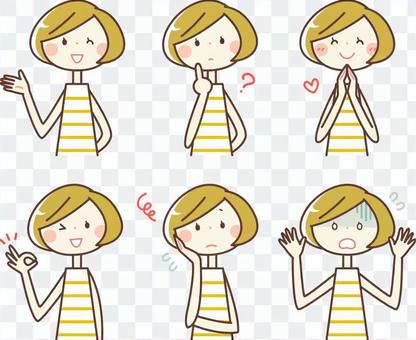 Simple person _ Bob hair lady Simple person _ Bob hair lady