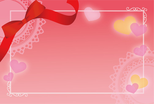 Heart background of lace and ribbon Heart background of lace and ribbon