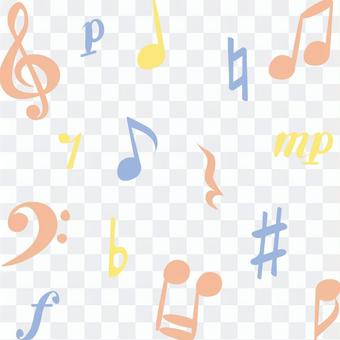 Cute notes ♪ set (color) Cute notes ♪ set (color)