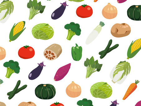 Deformed but slightly realistic vegetable set Deformed but slightly realistic vegetable set
