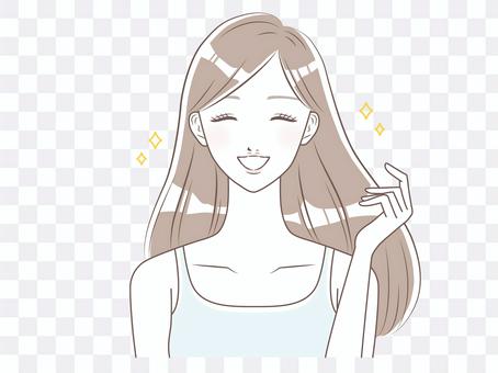 A woman with beautiful hair A woman with beautiful hair