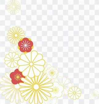 Easy-to-use elegant flower Japanese pattern frame Easy-to-use elegant flower Japanese pattern frame