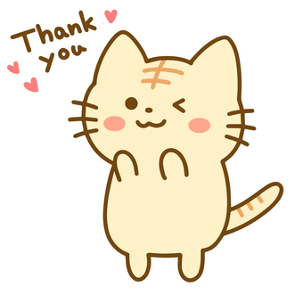 Tabby cat 2 standing and saying thank you Tabby cat 2 standing and saying thank you