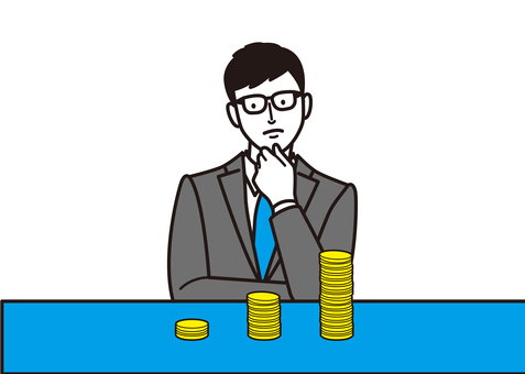 Businessman thinking about money Businessman thinking about money
