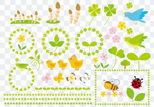 Various illustrations of spring Various illustrations of spring