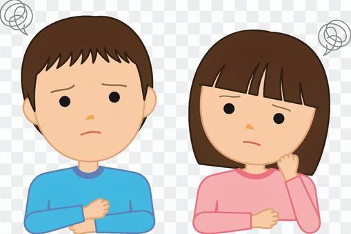 Male and female children ~ worry Male and female children ~ worry