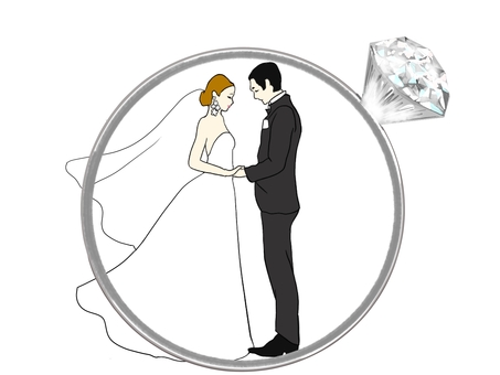 Two people in the wedding ring Two people in the wedding ring
